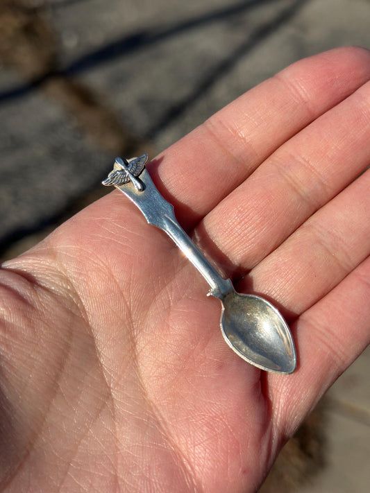 WWII Vintage 1940's Sweetheart Air Force Pin Winged Propeller Sterling Silver Pin or Brooch War memorabilia