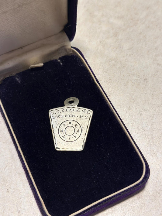 Vintage MCM Free Masonic Royal Arch Name Pendant New York. Just shy of 1"" long