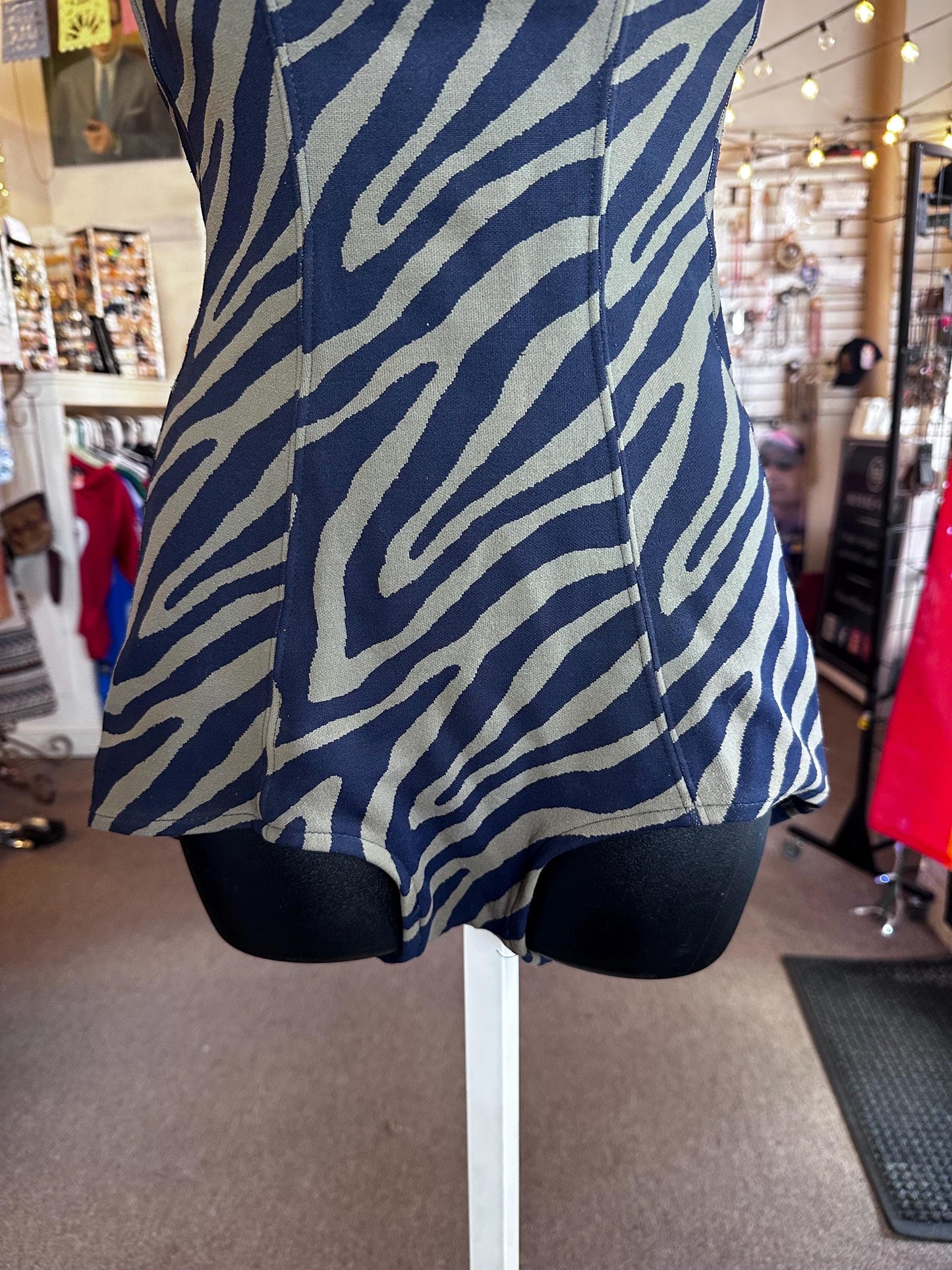 1960's Vintage Catalina Art of Eve Bettie Page Pin Up One Piece Swimsuit Small Medium Animal Print