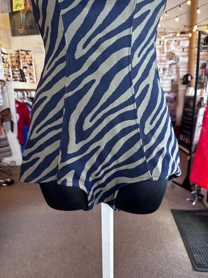 1960's Vintage Catalina Art of Eve Bettie Page Pin Up One Piece Swimsuit Small Medium Animal Print