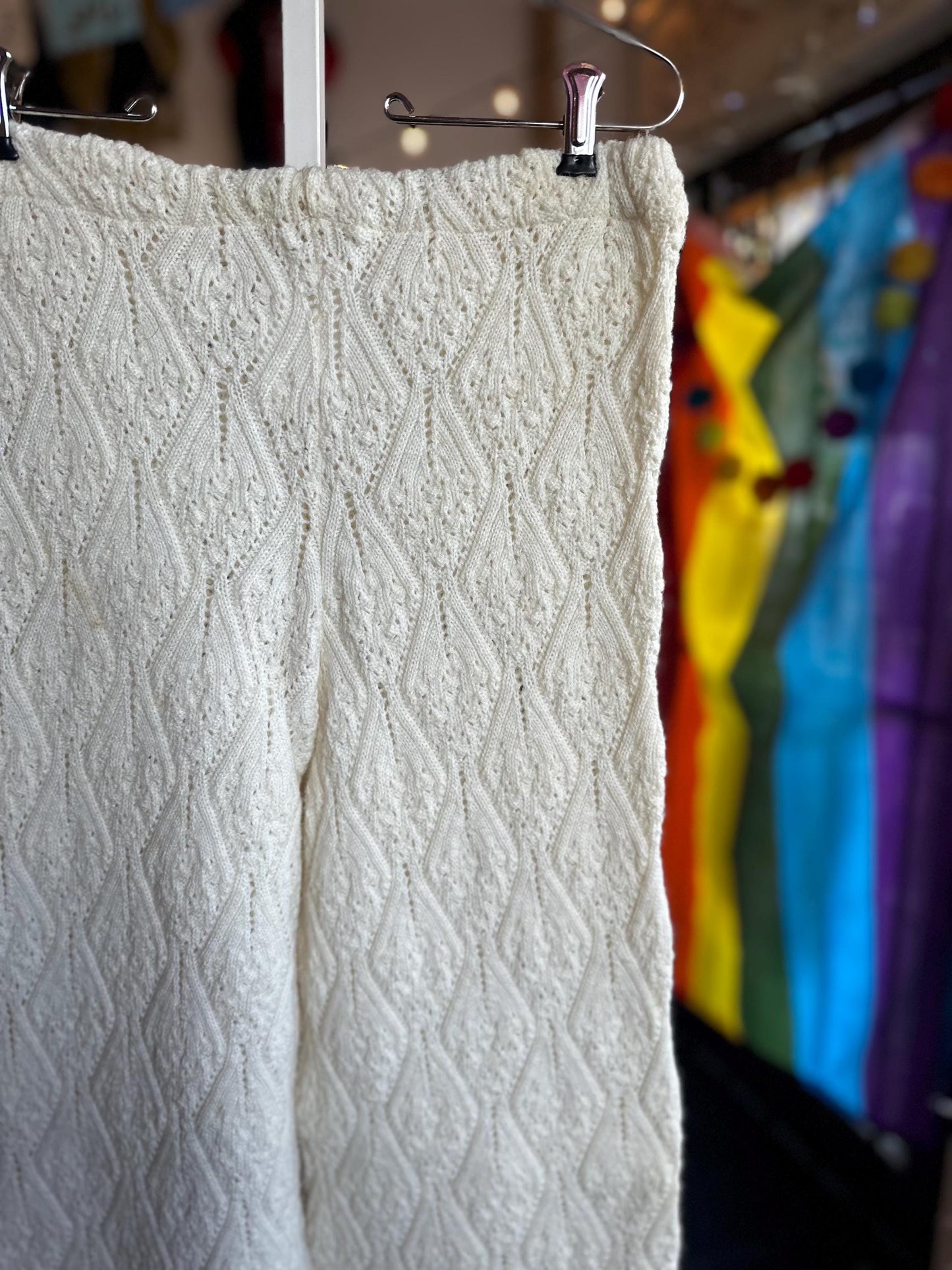 Vintage 1960's Billie Jo Crochet/Knit Acylic Flair Pants