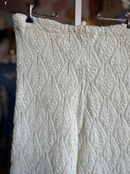 Vintage 1960's Billie Jo Crochet/Knit Acylic Flair Pants