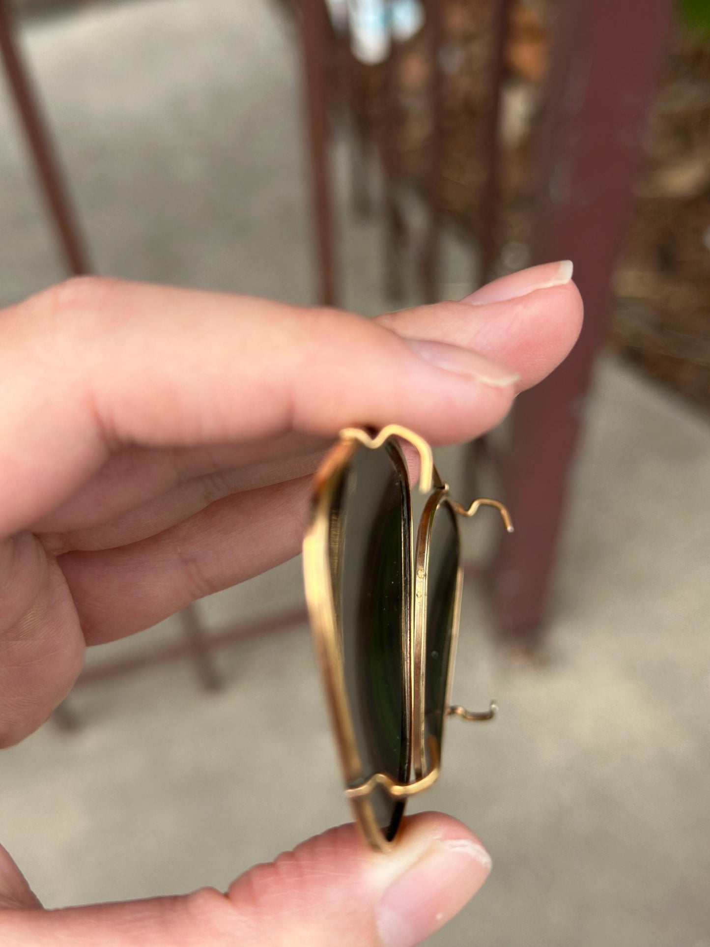Vintage 1930s-40s World War II Era Clip on/Slide on Aviator Sunglasses