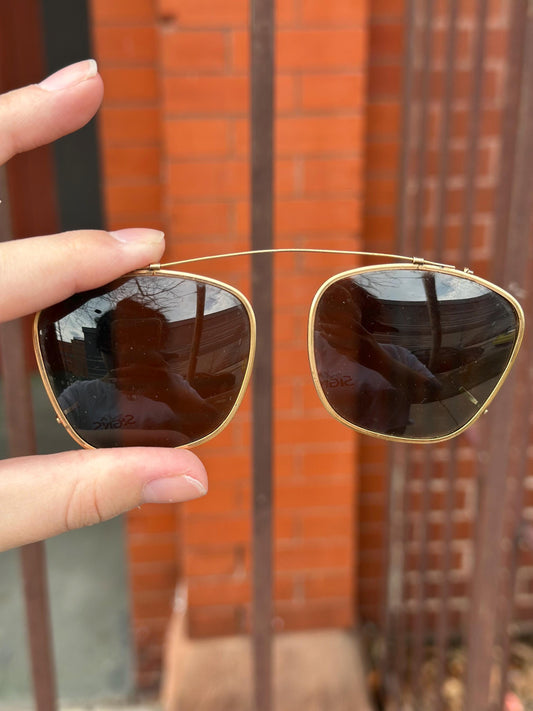 Vintage 1930s-40s World War II Era Clip on/Slide on Aviator Sunglasses