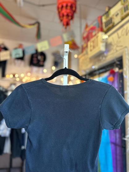 1990's Vintage Baby Tee XS Superman Flame Shirt
