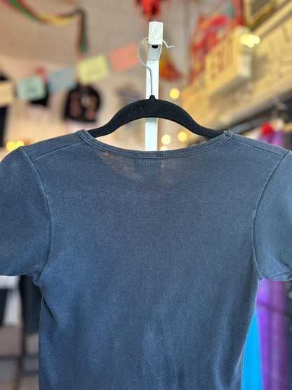 1990's Vintage Baby Tee XS Superman Flame Shirt