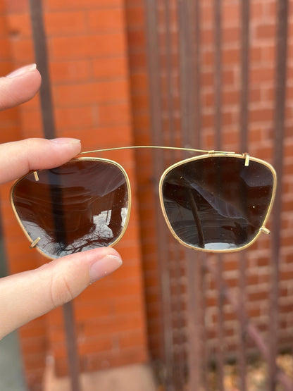 Vintage 1930s-40s World War II Era Clip on/Slide on Aviator Sunglasses