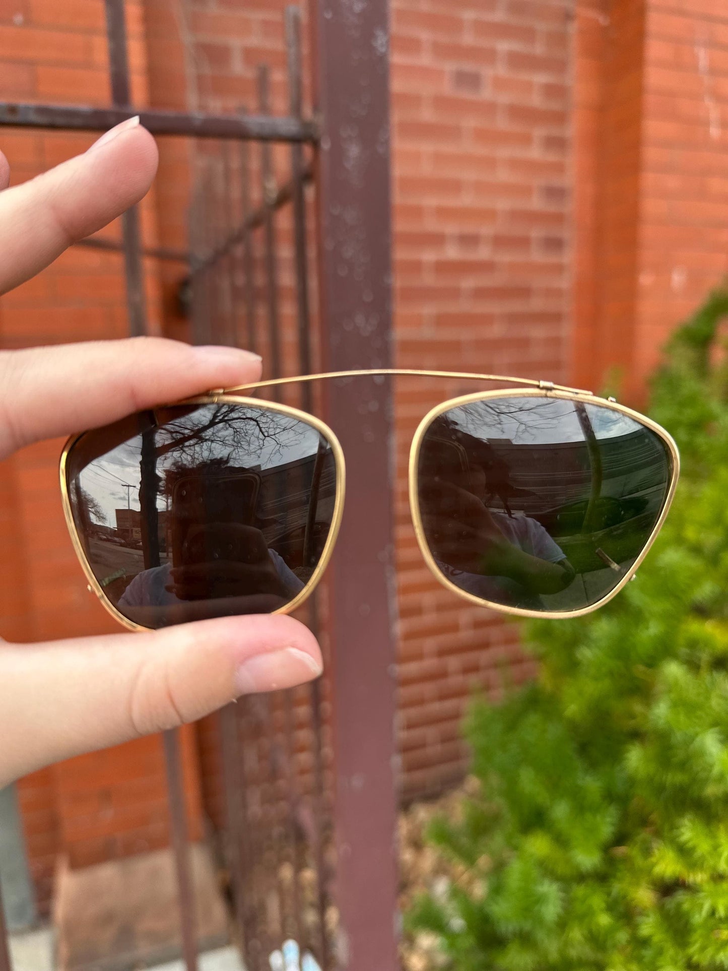 Vintage 1930s-40s World War II Era Clip on/Slide on Aviator Sunglasses