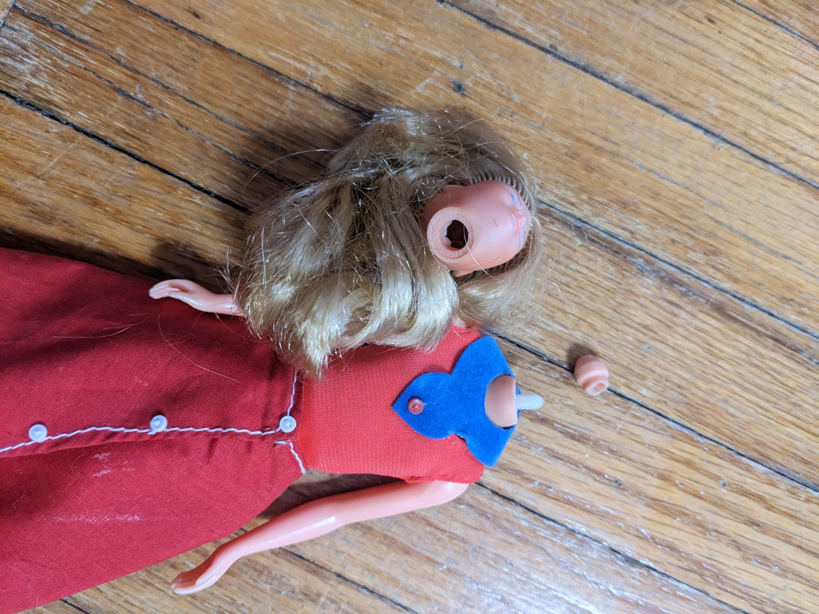 Vintage Growing Up Skipper Works But Head Has Come Loose 
