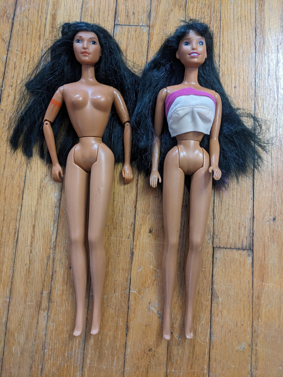 VTG 90s Disney Princess Mattel Pocahontas and sun color Nakoma Doll Lot Nude 