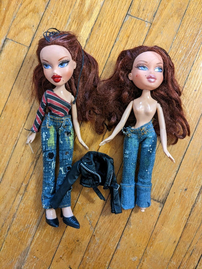 Bratz Twins Twiinz Roxxi and Phoebe Doll Lot 2001 Bratz Doll 