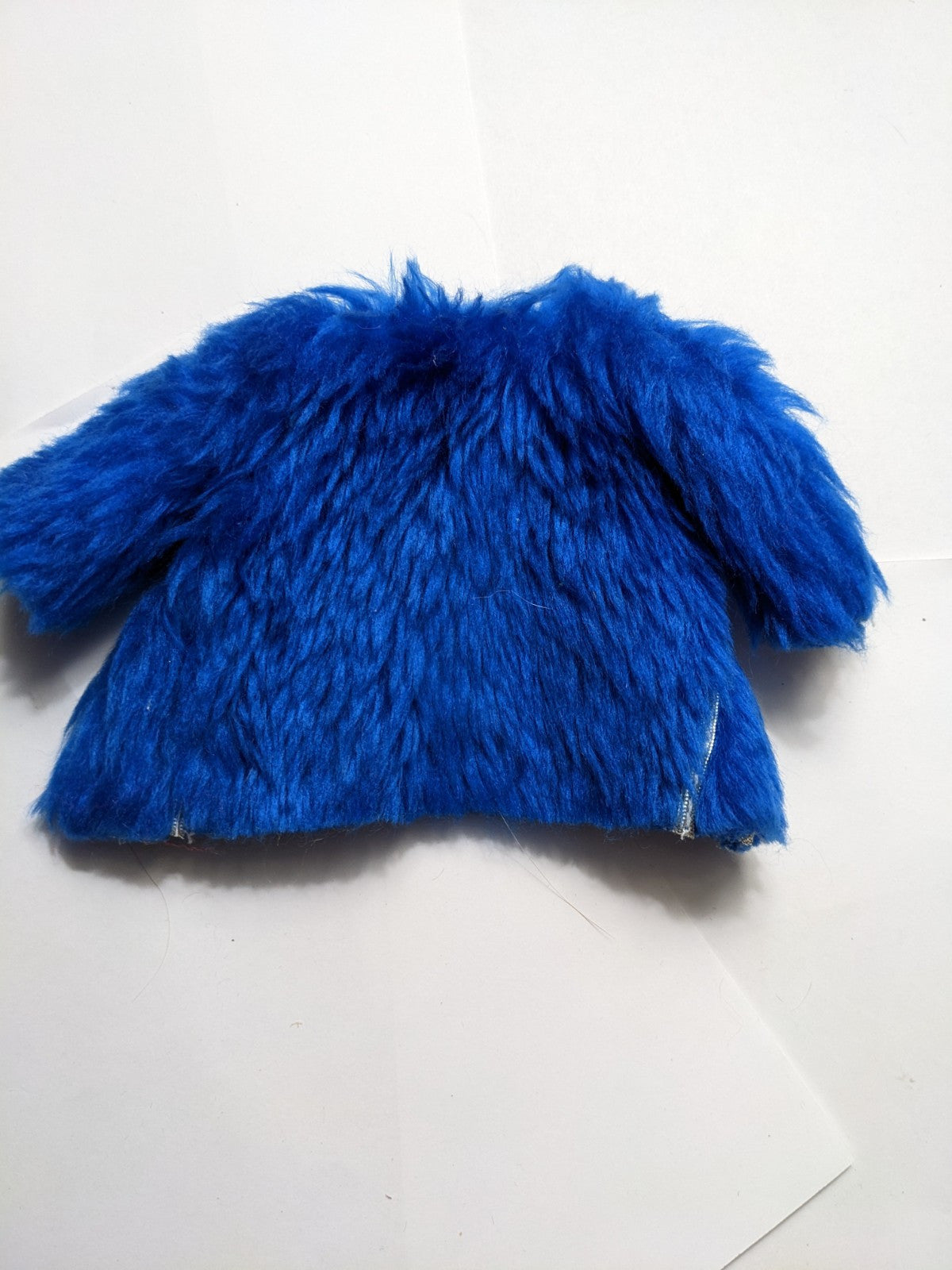 MATTEL '77 BARBIE SUPERSTAR DOLL outfit - BLUE & SILVER AGLITTER - FUR COAT 2481