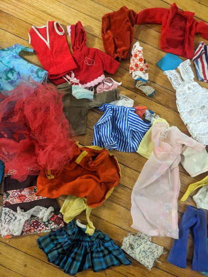 Vintage Lot Of TLC Barbie And Misc Doll Clothes 60s 70s Tammy Penny Brite 